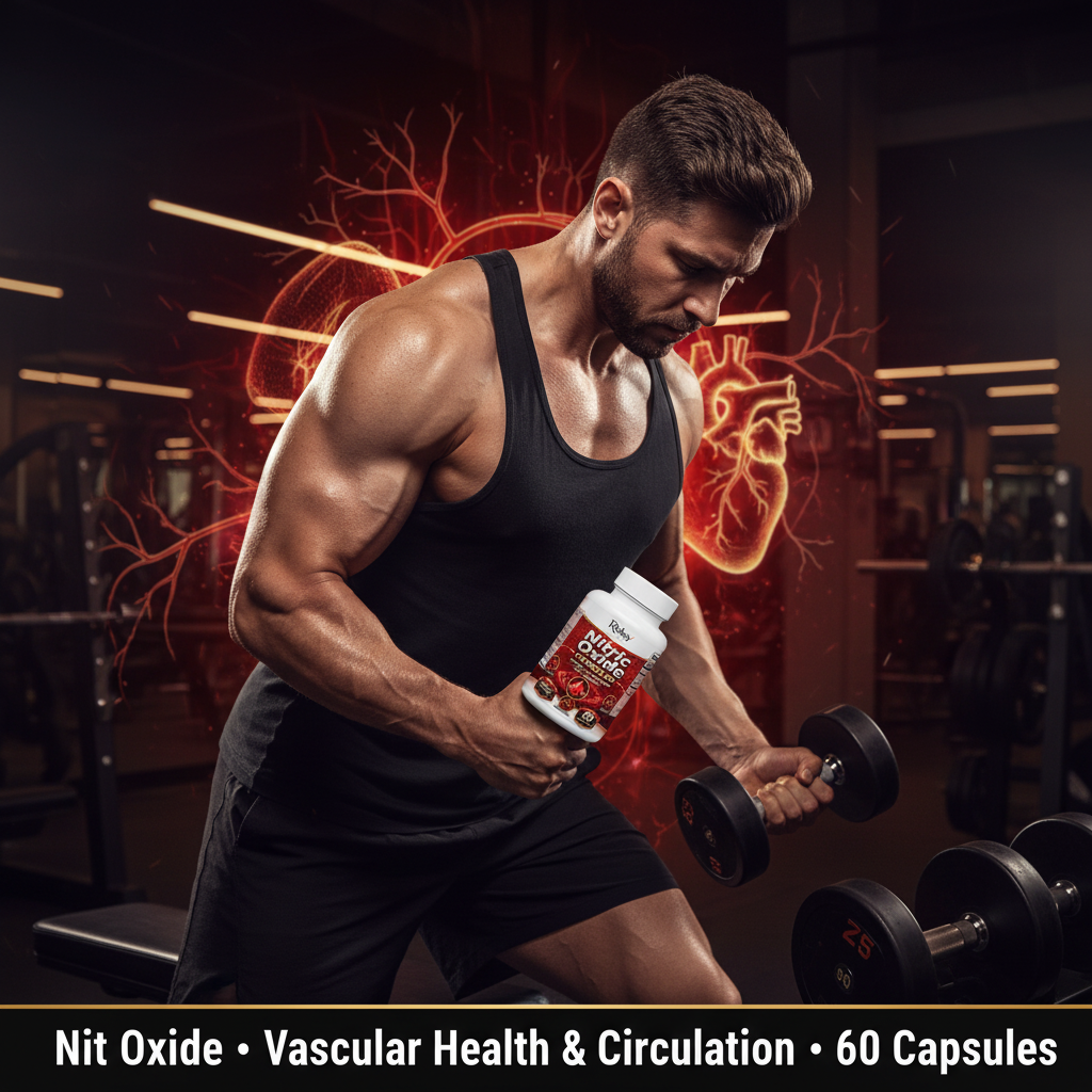 Nitric Oxide Capsules for Post-Workout Recovery With L-Citrulline & L-Arginine | 60 Caps