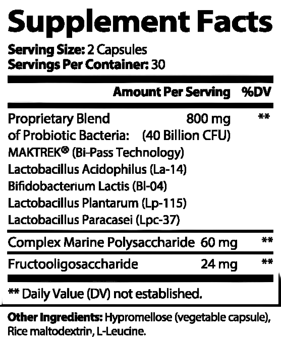 Fungus Clear Max | Probiotic Fungus Inhibitor 40 Billion CFU | Gut & Immune Support | 60 Capsules