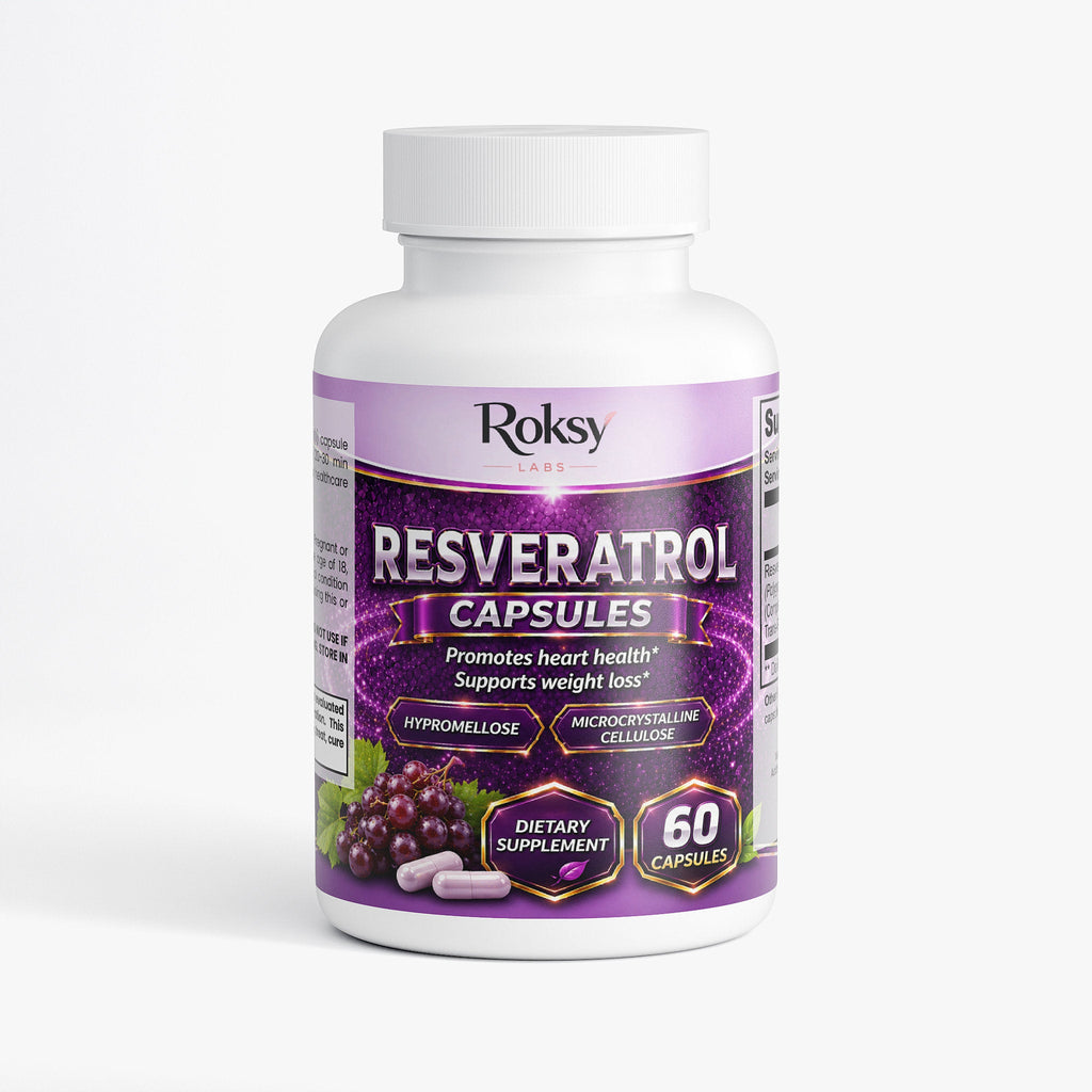Resveratrol 600mg Capsules | Heart Health & Weight Management | 60ct
