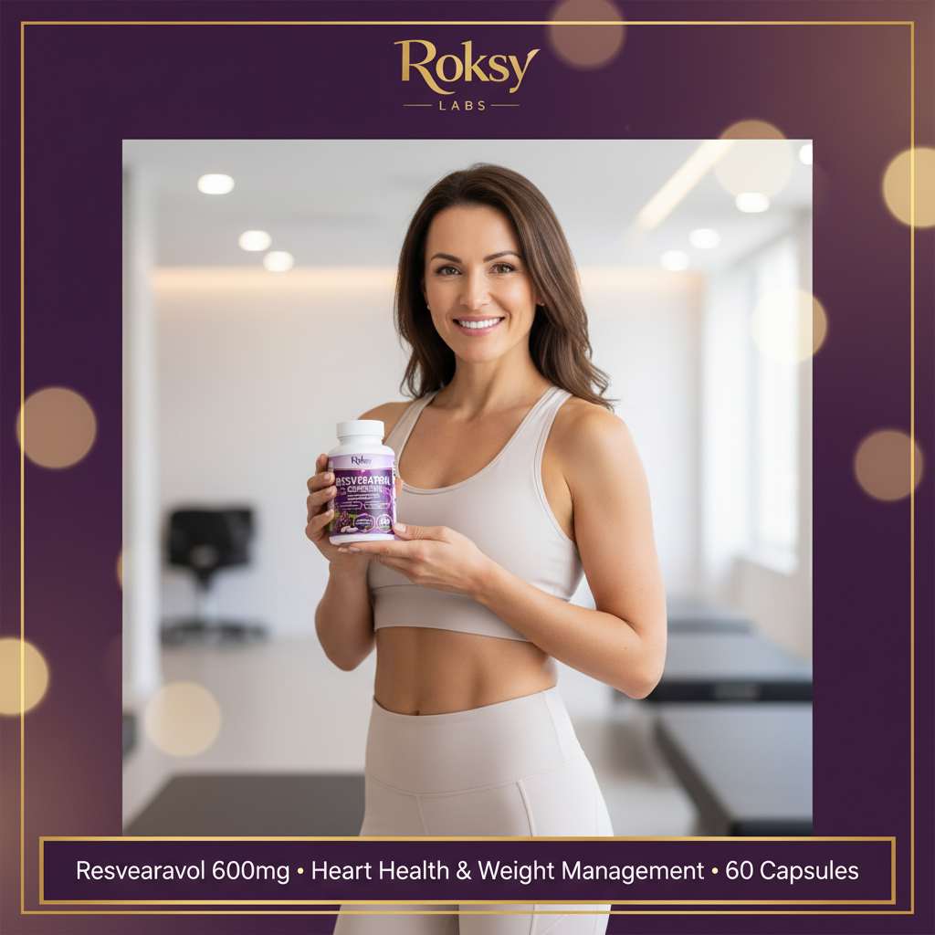 Resveratrol 600mg Capsules | Heart Health & Weight Management | 60ct