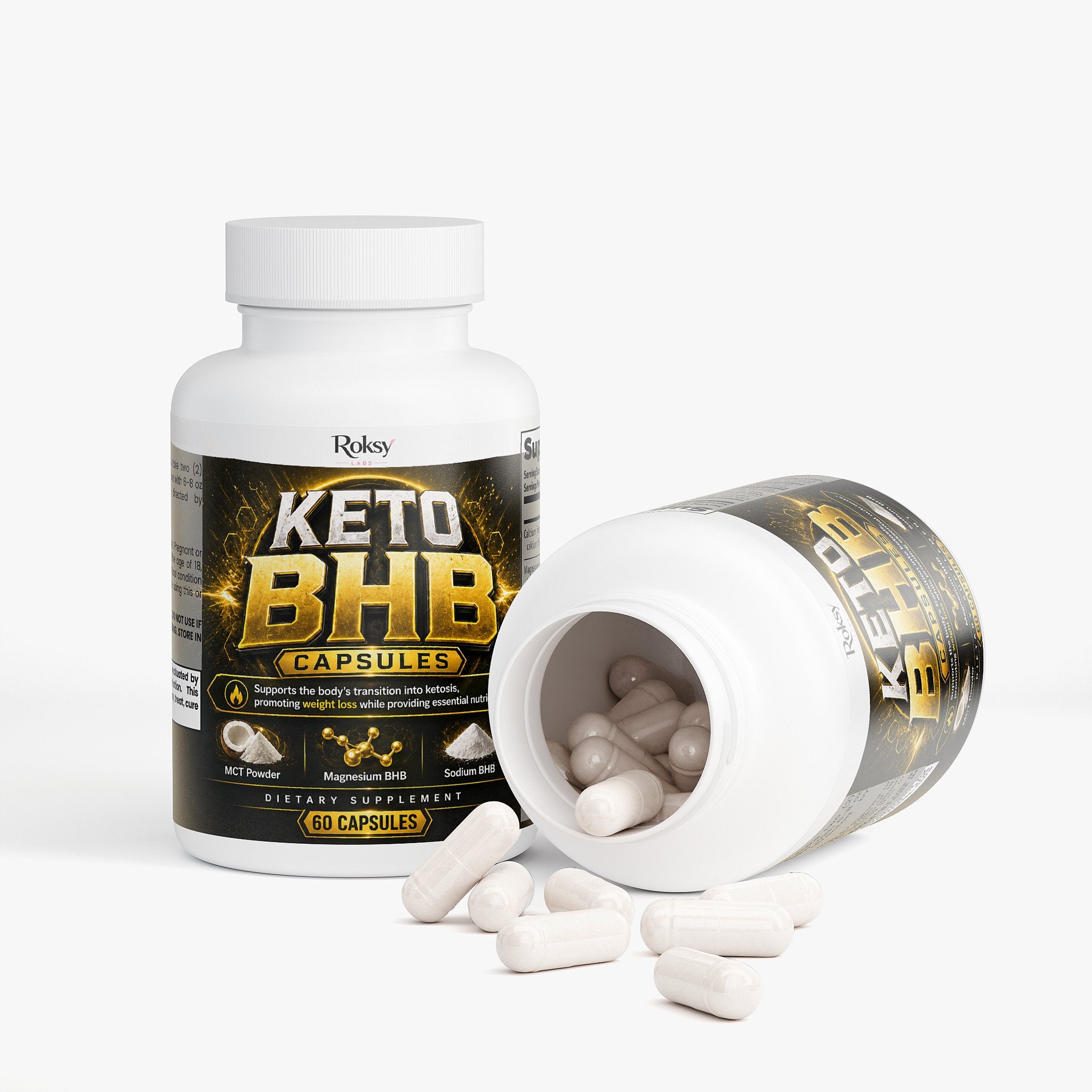 Keto BHB Capsules: Premium Supplement for Keto | Weight Loss 60 Caps