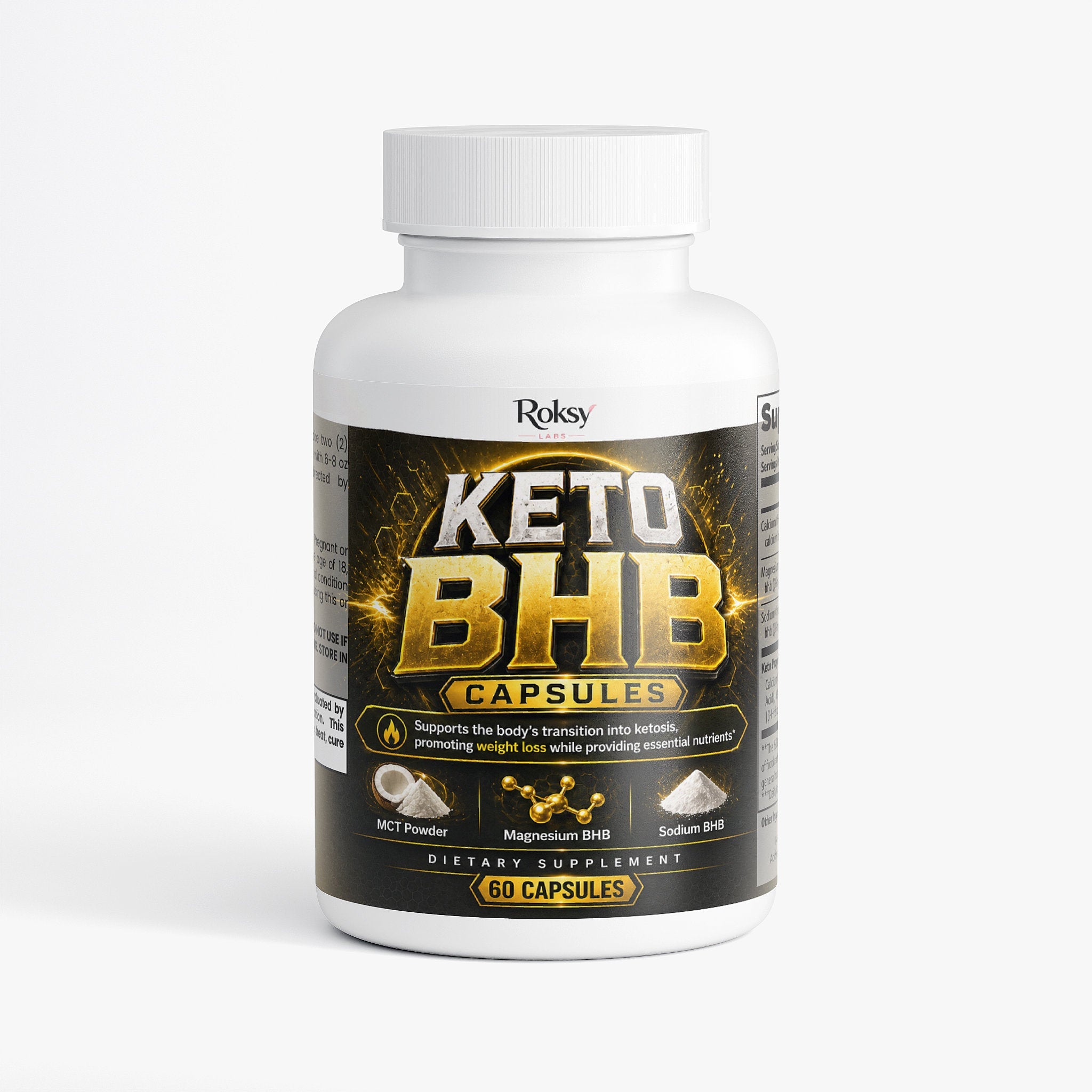 Keto BHB Capsules: Premium Supplement for Keto | Weight Loss 60 Caps