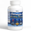 Omega-3 Fish Oil Supplement | EPA 180mg + DHA 120mg | Heart Brain & Immune Health | 100 Softgels