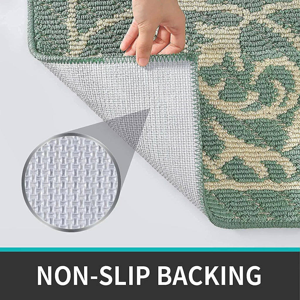 Dexi Door Mat Indoor Rugs for Entryway Non Slip Washable, 23.5x35.5, Dark Green