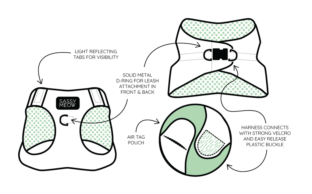 Cat Step-In Harness - Disney's Stitch Peach