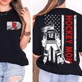 Custom Hockey Mom Shirt | Personalized Custom Name and Number T-shirt | Gift for Mom | Gift for Wife | Front & Back Shirt 682441