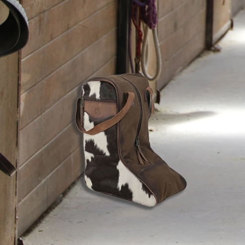 STS Cowhide Full Grain Leather Boot Bag