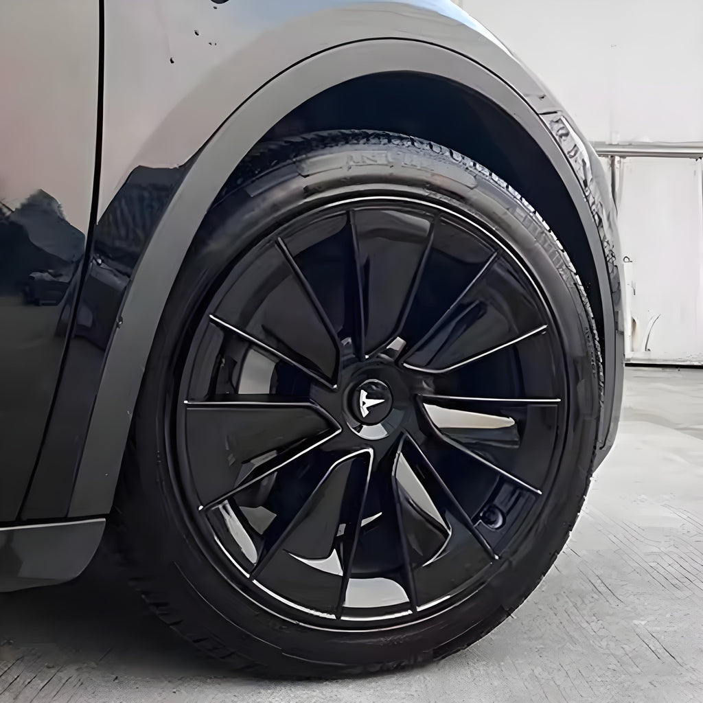19" Gemini Performance-Style ABS Wheel Hubcaps for Model Y | 4-Piece Set | 5 Colors | 2 Styles | Tool-Free Install