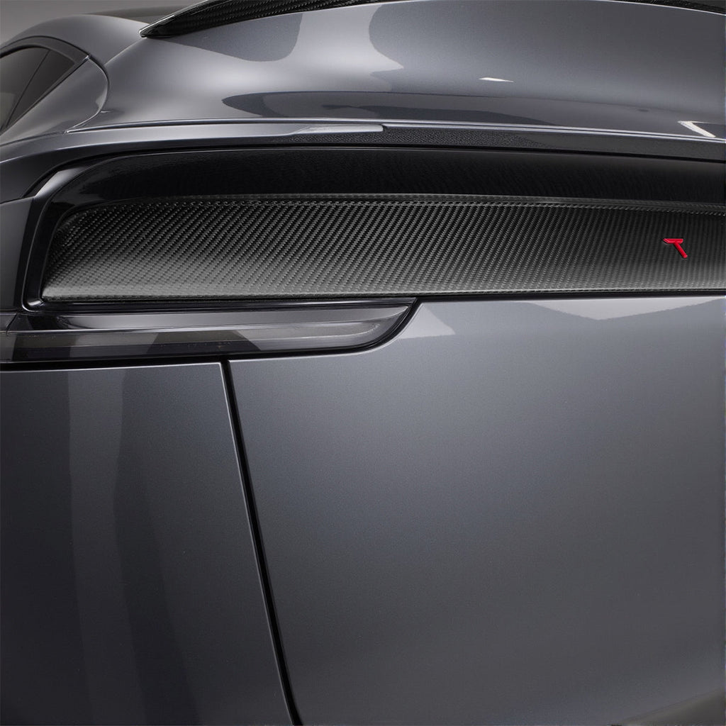 Trunk Tailgate Applique for Tesla Model Y Juniper - Real Dry Molded Carbon Fiber