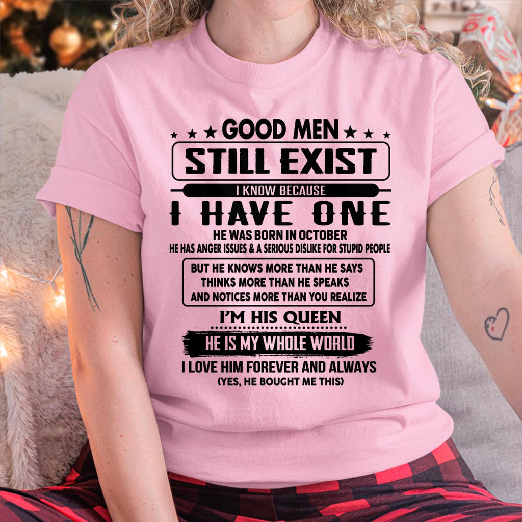 October - Good men Still Exist - gift for your girlfriend, wife from Husband - NGHL10 (SKU-GM-10)