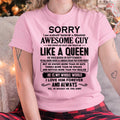 September - Sorry I am already taken by a freaking awesome guy - Gift for Wife From Husband - NGHL09 (SKU-SRG-09)