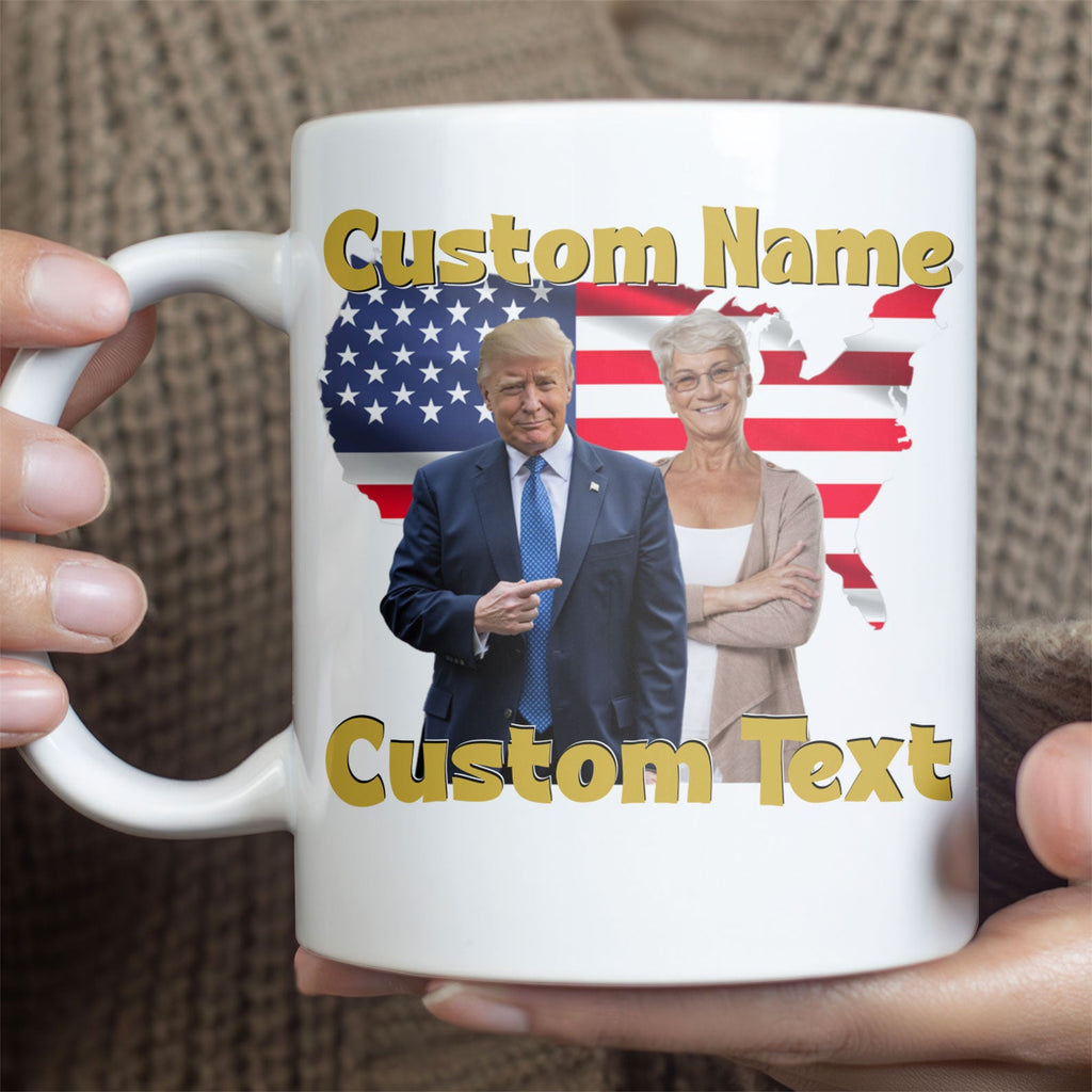 My Mom With Donald Trump Custom Photo Mug | Mother's Day Mug | Mother's Day Gift Ideas 682023 - GOP